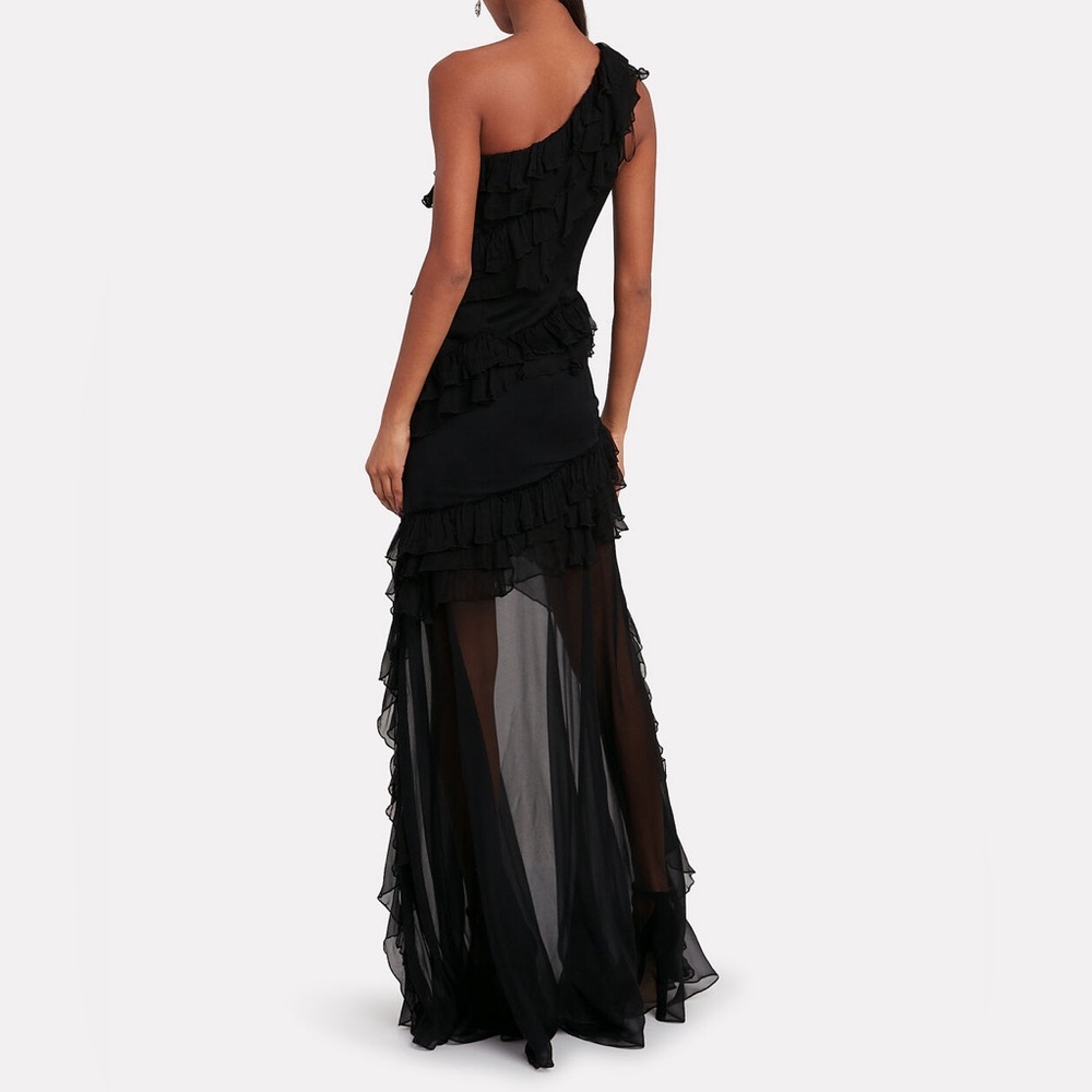 AMUR Harlow Black One-Shoulder Maxi Dress - Picture 8 of 16